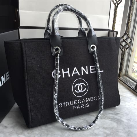 chanel shopping tote black|Chanel shopping tote price.